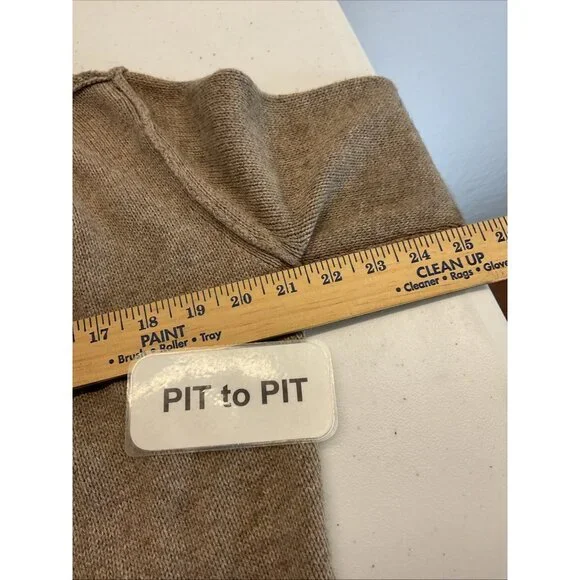 Vince Open-Front Cardigan Women's S Brown Yak Wool Blnd Minimalist Casual Hooded - Picture 7 of 9